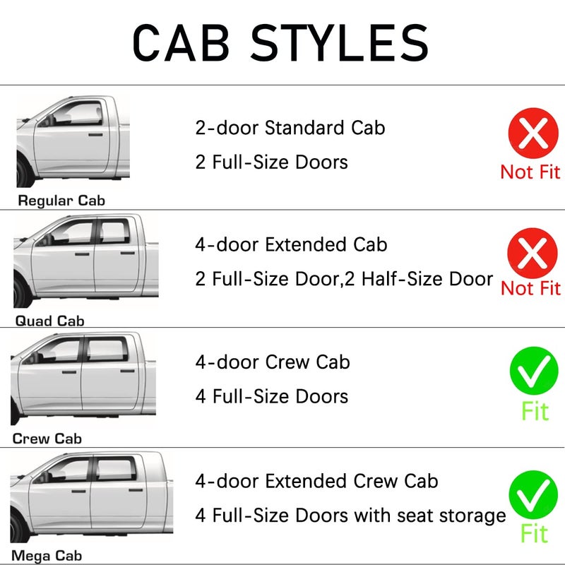 Lightronic WV94109 Extra Durable Outside-Mount Car Window Visors Rain Guards, Fit 2009-2018 Dodge Ram 1500 Crew Cab, 2010-2025 Ram 2500 & 3500 Crew Cab/Mega Cab, 2019-2024 Ram 1500 Classic Crew Cab, Smoke, 4-Pcs - Image 2
